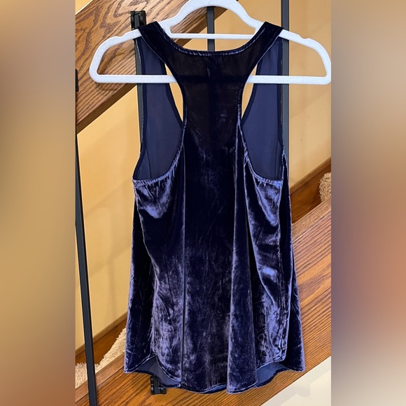anthropologie Suri Velvet Sapphire Blue-purple Racer back Tank/SZ. Small - Picture 2 of 12